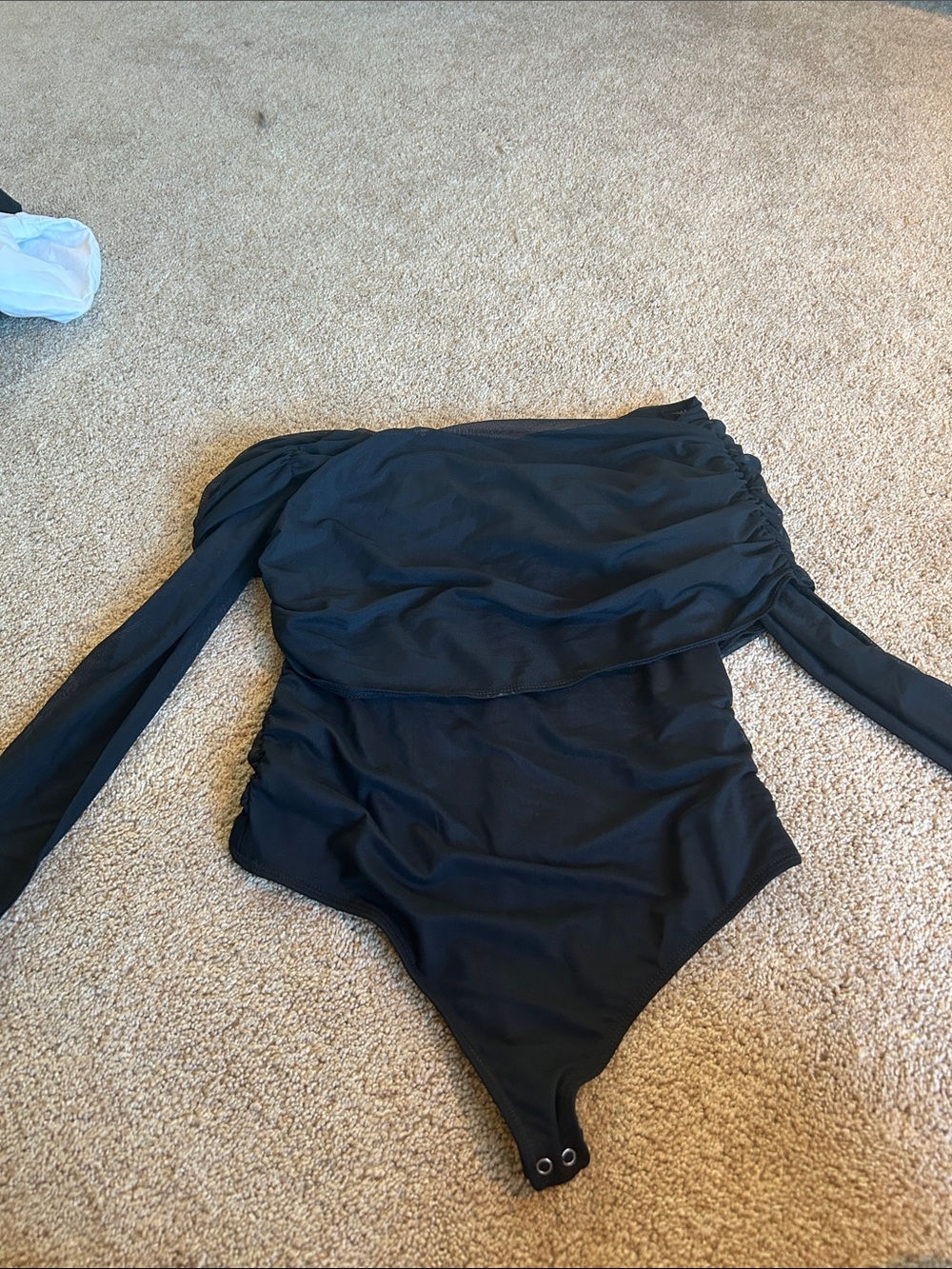 Abercrombie & Fitch Black One-Shoulder Bodysuit